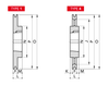 Chiaravalli V-Belt Pulley for Taper Bushes SPA 1 Groove — dimensioned drawing