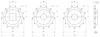 Machined Split Drive and Idler Sprockets — 2556 Series (SR) dimension drawing — Regina Conveyor Catalogue p270