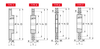 Chiaravalli V-Belt Pulley for Taper Bushes SPB 1 Groove — dimensioned drawing
