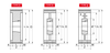 Chiaravalli V-Belt Pulley for Taper Bushes SPB 8 Grooves — dimensioned drawing