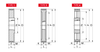 Chiaravalli V-Belt Pulley for Taper Bushes SPC 3 Grooves — dimensioned drawing