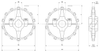 Moulded Split Drive and Idler Sprockets — UCC Series dimension drawing — Regina Conveyor Catalogue p298