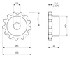 Machined Solid Sprockets — UCC138 Series dimension drawing — Regina Conveyor Catalogue p299