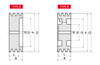 Chiaravalli V-Belt Pulley Pilot Bore SPC 3 Grooves — dimensioned drawing