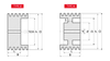 Chiaravalli V-Belt Pulley Pilot Bore SPC 5 Grooves — dimensioned drawing