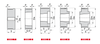 Chiaravalli V-Belt Pulley PPV-J Micro-V 8 Grooves — dimensioned drawing