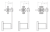 Chiaravalli CHT® Rotating Tensioner CHT-ER — dimensioned drawing (letters as in the table)