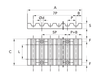 Chiaravalli Clamping Plate for Timing Belt Metric Pitch AT — dimensioned drawing