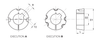 Chiaravalli RCB® Taper Bush TL 1108 — dimensioned drawing