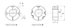 Chiaravalli RCB® Taper Bush TL 1615 — dimensioned drawing