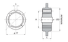 Chiaravalli ARC Adaptors for Taper Bushes — dimensioned drawing
