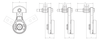Chiaravalli CHT® Slide CHT-GEP — dimensioned drawing (letters as in the table)