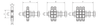 Chiaravalli CHT® Chain Tensioner Sprocket CHT-R — dimensioned drawing (letters as in the table)