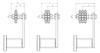Chiaravalli CHT® Tensioner CHT-ER SS Front-Mounted — dimensioned drawing (letters as in the table)