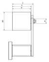 Chiaravalli CHT® Rotating Tensioner CHT-ERU SS — dimensioned drawing (letters as in the table)