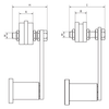 Chiaravalli CHT® Tensioner CHT-EGE SS Front-Mounted — dimensioned drawing (letters as in the table)