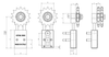 Chiaravalli CHT® Linear Tensioner CHT-ASR SS — dimensioned drawing (letters as in the table)