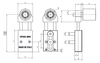 Chiaravalli CHT® Tensioner CHT-ASRU SS — dimensioned drawing (letters as in the table)