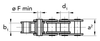 Chiaravalli QRC Drilled Pin Chain 08BHP-1 — 5 m Pack — dimension drawing (2 of 2)