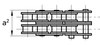 Chiaravalli QRC Straight Plate Chain 12B-2 Duplex — 5 m Pack — dimension drawing (2 of 3)