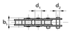 Chiaravalli QRC Straight Plate Chain 12B-2 Duplex — 5 m Pack — dimension drawing (3 of 3)