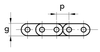 Chiaravalli QRC Straight Plate Chain 08B-1 Simplex — 5 m Pack — dimension drawing (1 of 2)