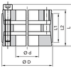 Chiaravalli Locking Element RCK 11 (Self Centring) — dimension drawing