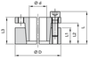Chiaravalli Locking Element RCK 13 (Self Centring) — dimension drawing