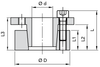 Chiaravalli Locking Element RCK 16 (Self Centring) — dimension drawing