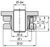 Chiaravalli Locking Element RCK 19 (Self Centring) — dimension drawing