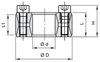 Chiaravalli Locking Element RCK 40 (Not Self Centring) — dimension drawing