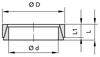 Chiaravalli Locking Element RCK 50 (Not Self Centring) — dimension drawing