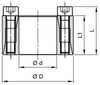 Chiaravalli Locking Element RCK 61 (Self Centring) — dimension drawing