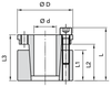 Chiaravalli Locking Element RCK 70 (Self Centring) — dimension drawing