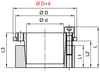 Chiaravalli Locking Element RCK 71 (Self Centring) — dimension drawing