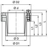 Chiaravalli Locking Element RCK 80 (Self Centring) — dimension drawing