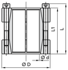 Chiaravalli Locking Element RCK 95 (Rigid Joint) — dimension drawing