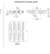 UP 1405 Series Chain dimension drawing (with tracking guide) — Regina Conveyor Catalogue p250
