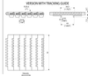 UP 7300 Series Chain dimension drawing (with tracking guide) — Regina Conveyor Catalogue p224
