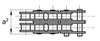 Chiaravalli XRC Straight Plate Chain 06B-2 Duplex — dimension drawing (2 of 3)
