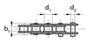 Chiaravalli XRC Straight Plate Chain GL10B-2 Duplex — dimension drawing (3 of 3)
