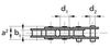 Chiaravalli XRC Straight Plate Chain GL08B-1 Simplex — dimension drawing (2 of 2)