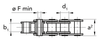 Chiaravalli XRC Hollow Pin Chain HP08B-1 Simplex — dimension drawing (2 of 2)